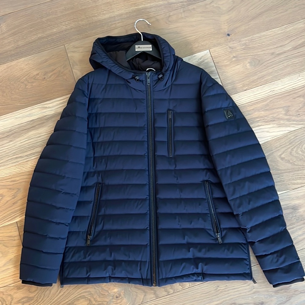 Moose Knuckles- Men’s, size XL, navy, “Hooper” down coat